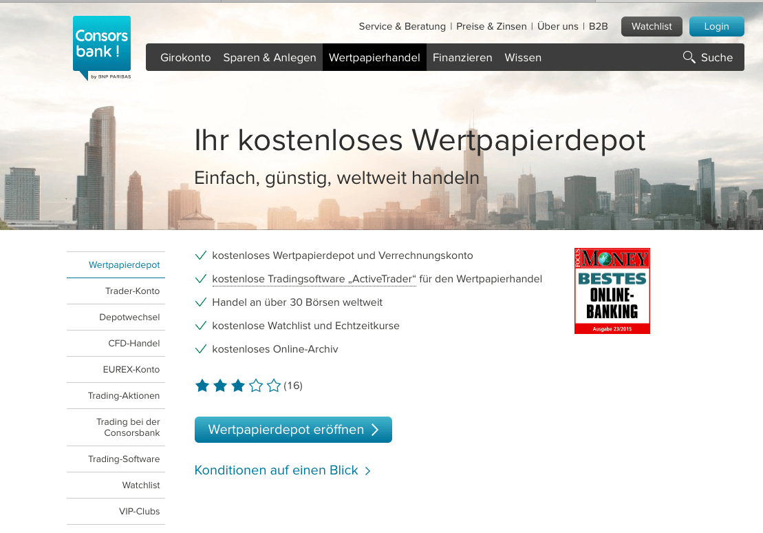 Depoteröffnung Consorsbank