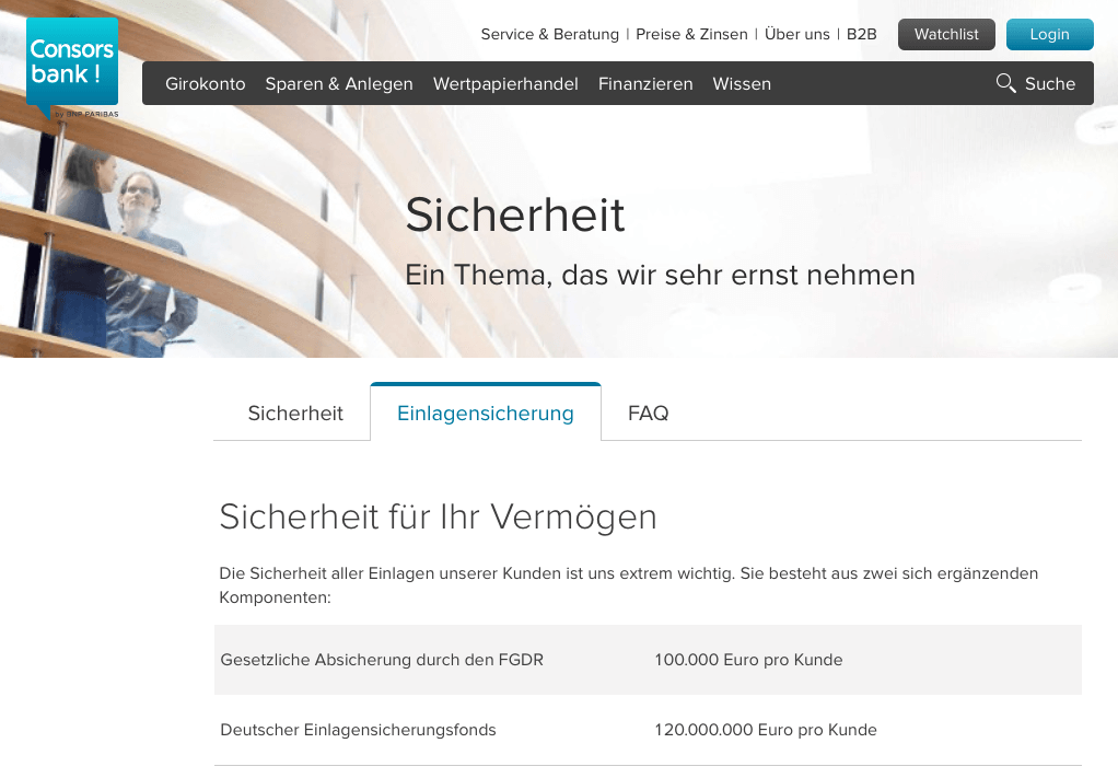 Sicherheit Consorsbank