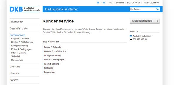 DKB Bank Kundenservice DKB