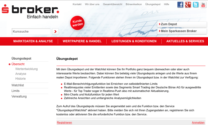 S Broker Musterdepot