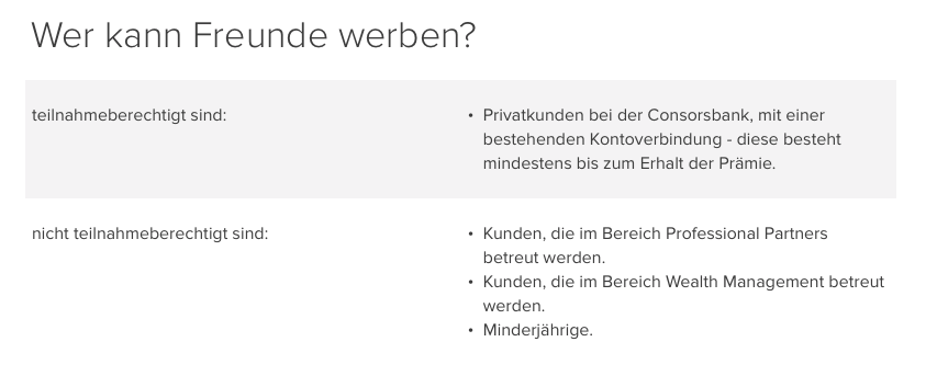 Bedingungen Freunde consorsbank