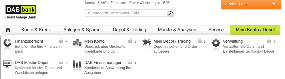 Das Musterdepot der DAB bank kann ganz leicht eröffnet werden