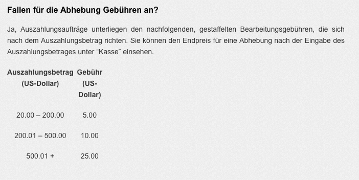 Gebühren eToro