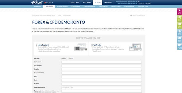 In nur wenigen Schritten ein Demokonto eröffnen - FXFlat Erfahrungsbericht