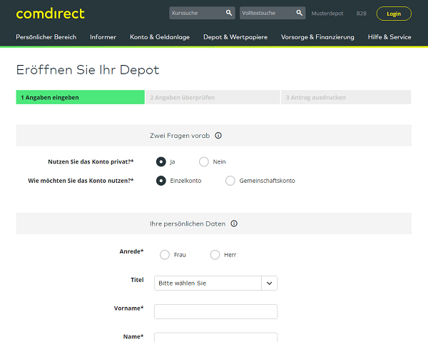 comdirect konto
