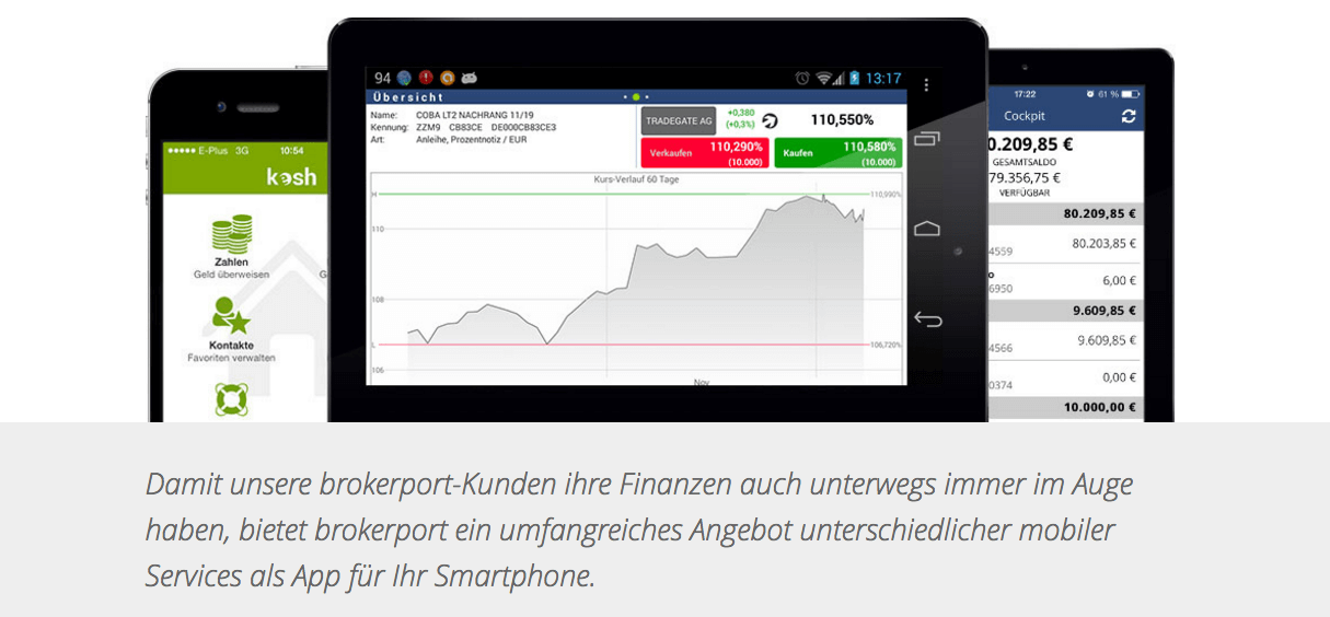 Brokerport bietet Tradern verschiedene Apps
