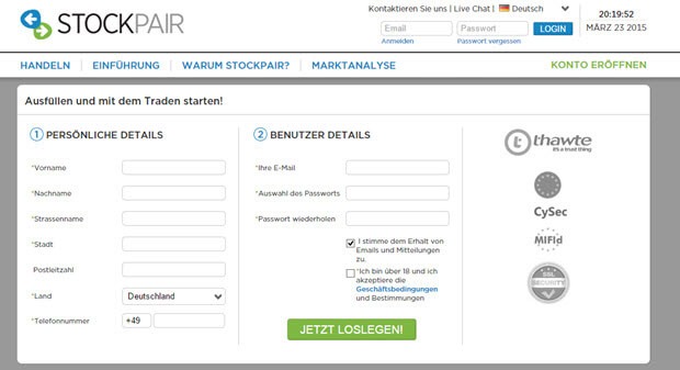 Konto in nur wenigen Schritten eröffnen