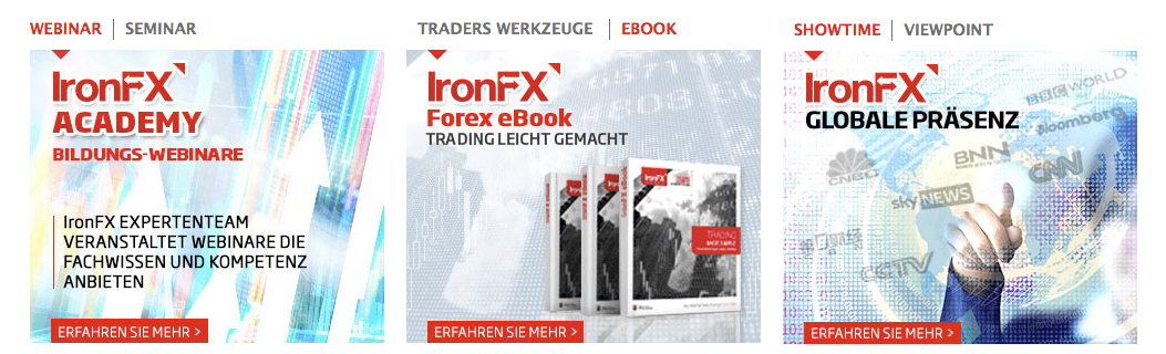 IronFx Erfahrungen Extras