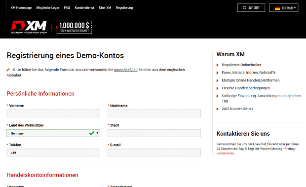 XM.com Demokonto