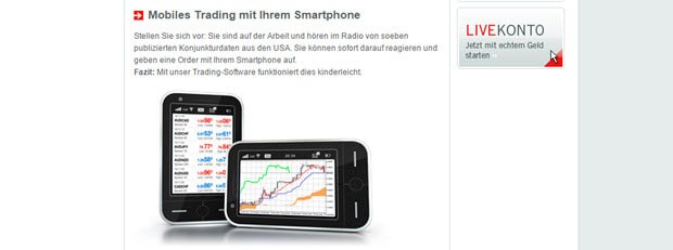 QTrade auch mobil nutzbar