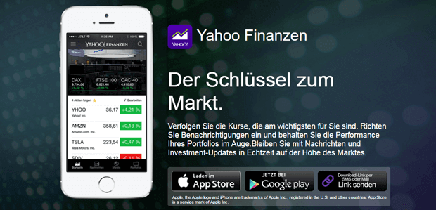 Yahoo! Finance App nutzen