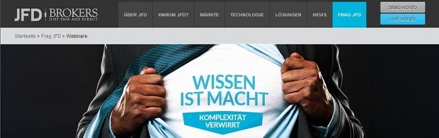 JFD Brokers Webinare und Live-Chat