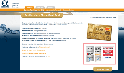 Die Auszeichnungen der gebührenfrei mastercard gold erfahrungen