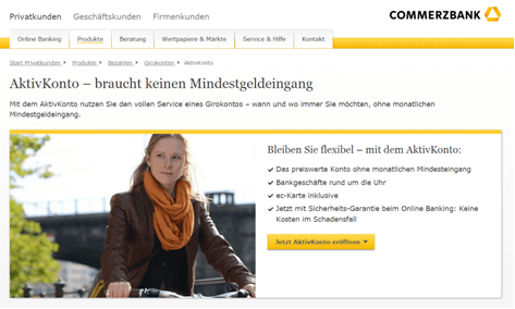 Das AktivKonto bei der Commerzbank