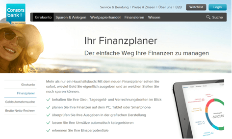 Zusätzliche Angebote zum Girokonto der Consorsbank 