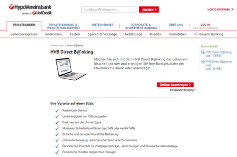 Das Online-Angebot der HypoVereinsbank - Die Girokonto Erfahrungen