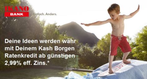 So begrüßt die IKANO Bank ihre Kunden.