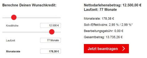 Den Kredit berechnen bei der IKANO Bank