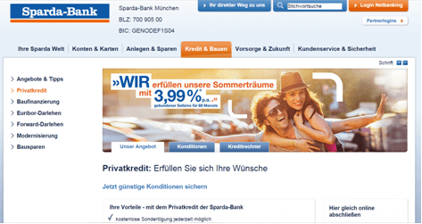 Der Privatkredit bei der Sparda-Bank München