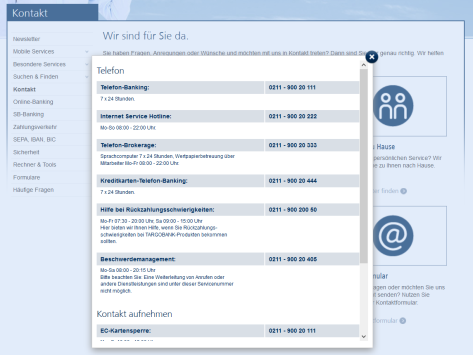 Der Telefonsupport der Targobank ist gut erreichbar