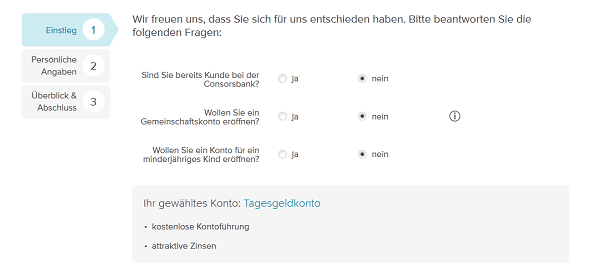 Unkomplizierte Kontoeröffnung bei der Consorsbank