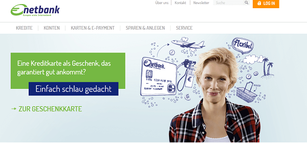 Die Webseite der netbank