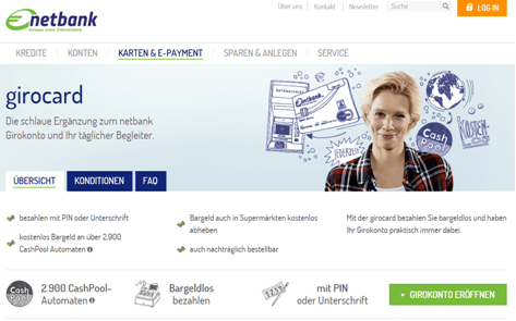 Die Konditionen der girocard bei der netbank