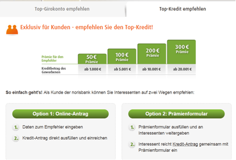 Das Bonusprogramm der norisbank