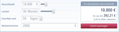 TARGOBANK Kredit: Ganz unkompliziert die monatliche Rate berechnen
