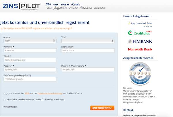 Zinspilot Test Zinspilot Test