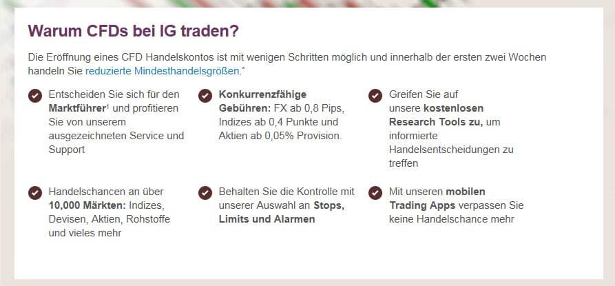 Mit CFDs traden bei IG