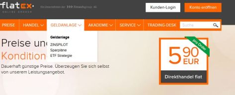 Sparen & investieren: flatex-Sparplan