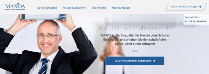 Maxda Kredit ohne Schufa