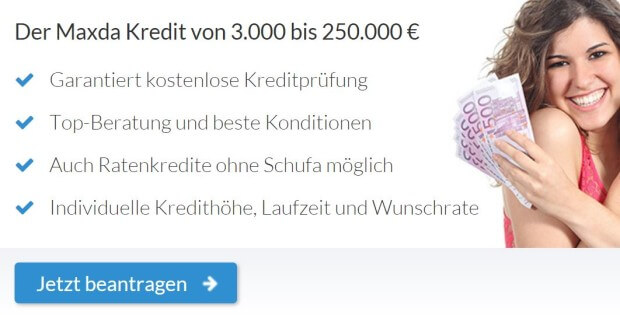 Online Maxda Kredit anfragen und auszahlen lassen