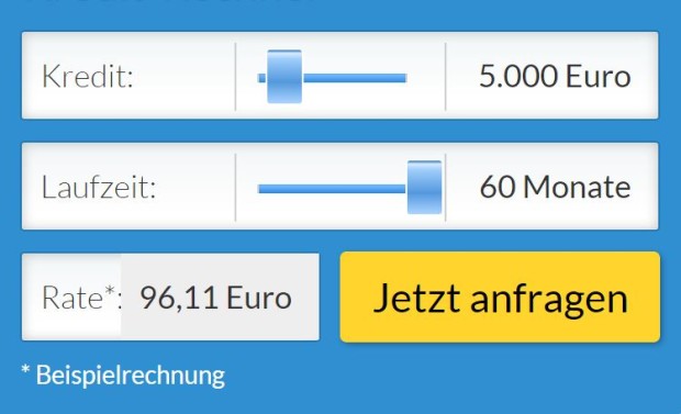 Im Vorfeld mit dem Kreditrechner über die Monatsrate informieren