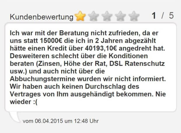 Ca. 3 Prozent der eKomi-Bewertungen sind mittelmäßig bis schlecht