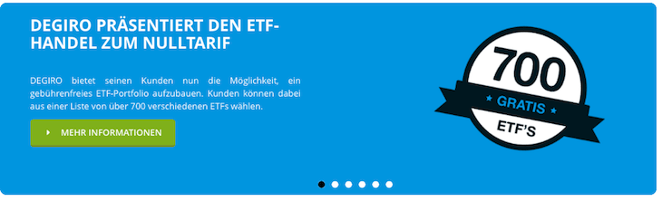 DEGIRO bietet sehr gute Konditionen zum ETF-Handel an