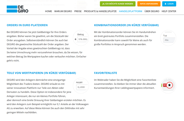 Die Funktionen der DeGiro Plattform, Degiro Steuererklärung