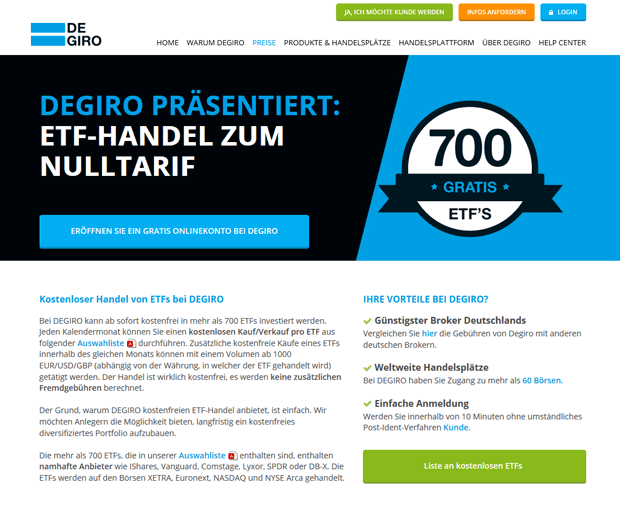 DeGiro ETF Kosten