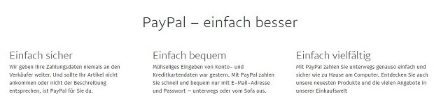 PayPal Vorteile