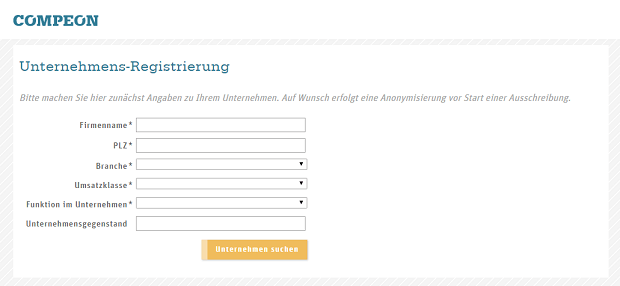 COMPEON Registrierung