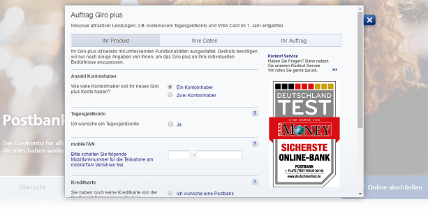 Postbank Girokonto eröffnen