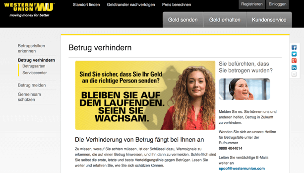 Western Union Sicherheit