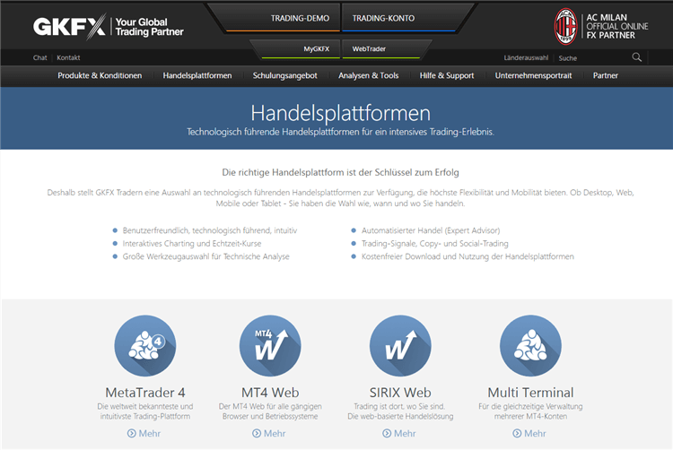 GKFX Handelsplattformen