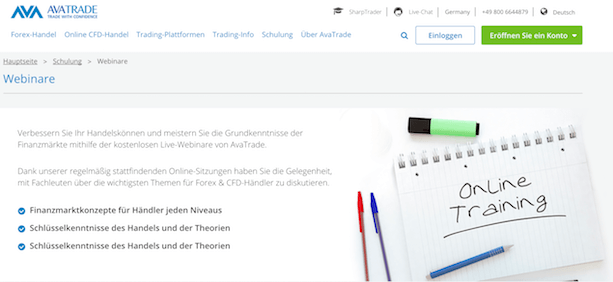 AvaTrade Webinare