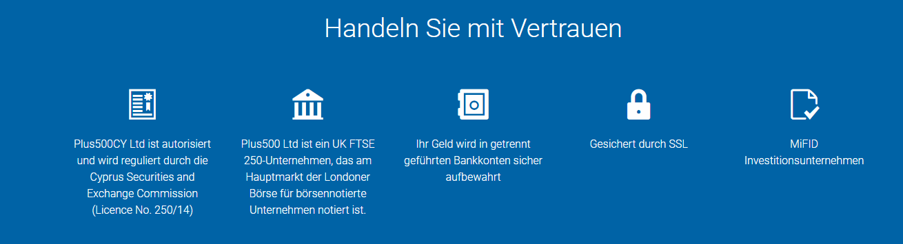 Plus500 setzt bei den Kundengeldern auf Sicherheit