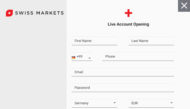 Swiss Markets Kontoeröffnung