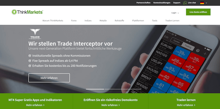 ThinkMarkets Erfahrungen von Aktiendepot.com