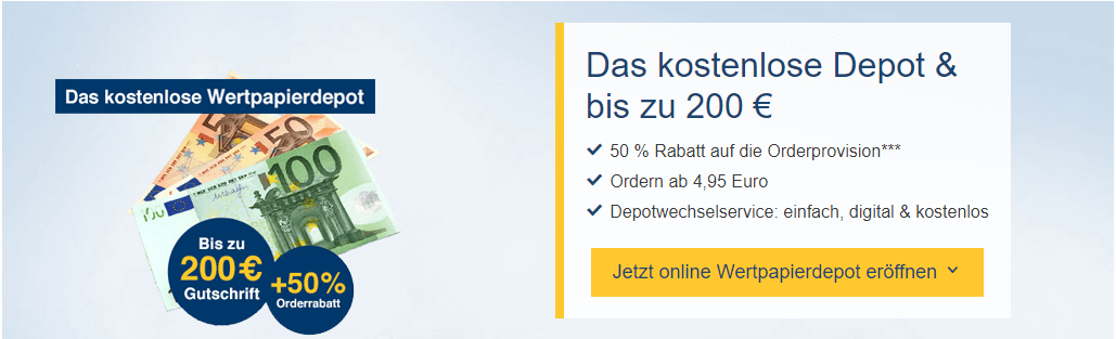1822direkt Depoteröffnung