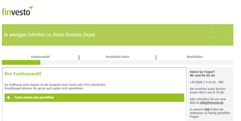 finvesto Depoteröffnung